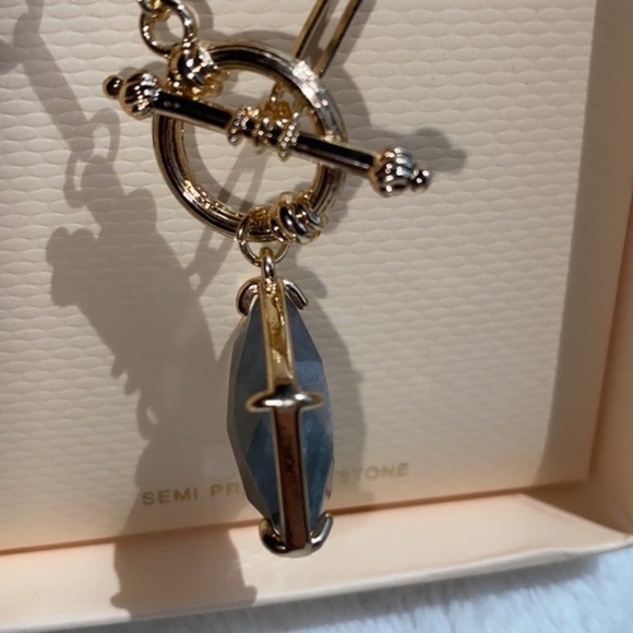 Galactic Gleam: Labradorite Necklace with Semi-Precious Stone‎ - Picture 4 of 4